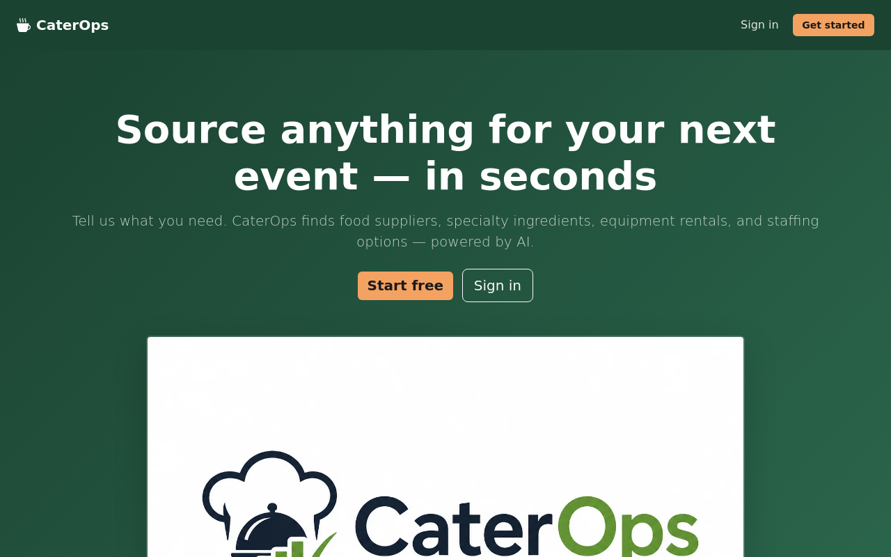 CaterOps preview